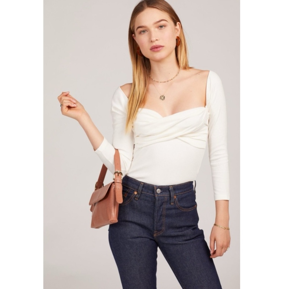 THE LINE BY K Stevie Top in Bone White Small